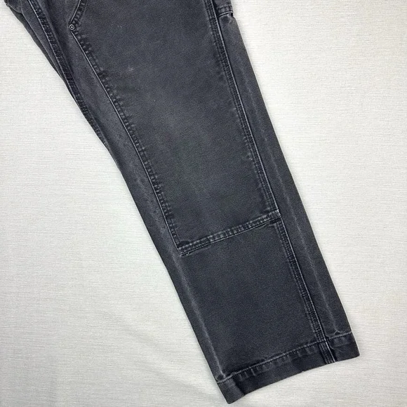 Vtg Y2K Carhartt Double Knee Carpenter Pants Womens 8 Relaxed Fit Black 32x29.5 - Picture 2 of 16